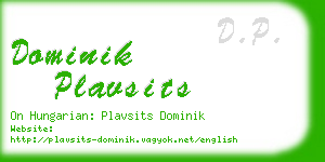 dominik plavsits business card